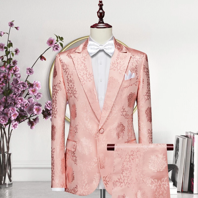 Thorndike Latest Coat Design Men Suits Tailor-Made Tuxedo 3 Pieces Blazer Wedding Party Singer Groom Costume Homme