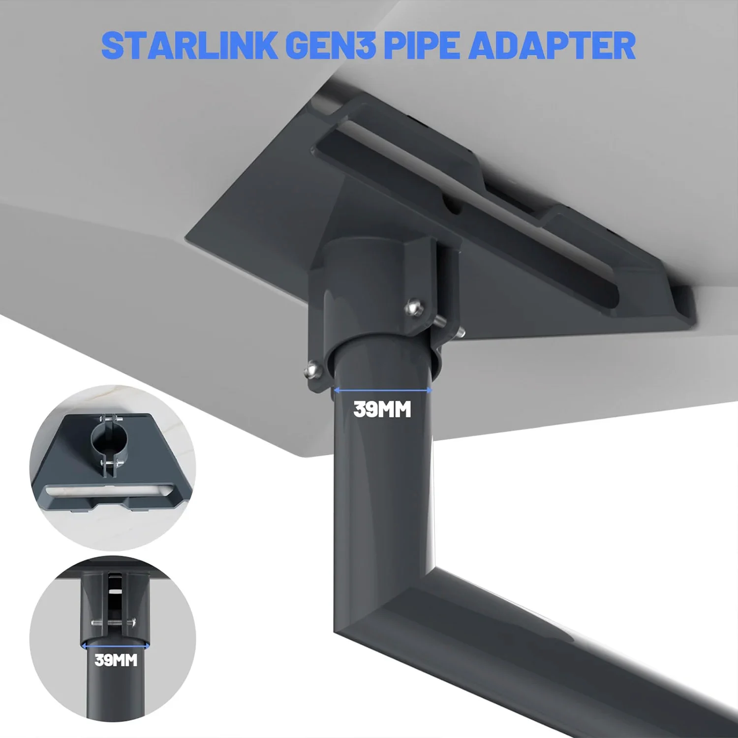 Adaptador de tuberculosis Starlink Gen 3, soporte para poste Starlink