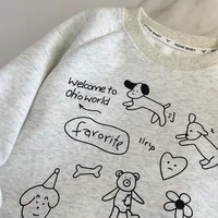 Ensembles de sport trempés pour enfants, garçon, fille, dessin animé, PVD + pantalon, tenues de printemps pour enfants, vêtements d'automne pour tout-petits, nouveau, 2025, 2 pièces 3