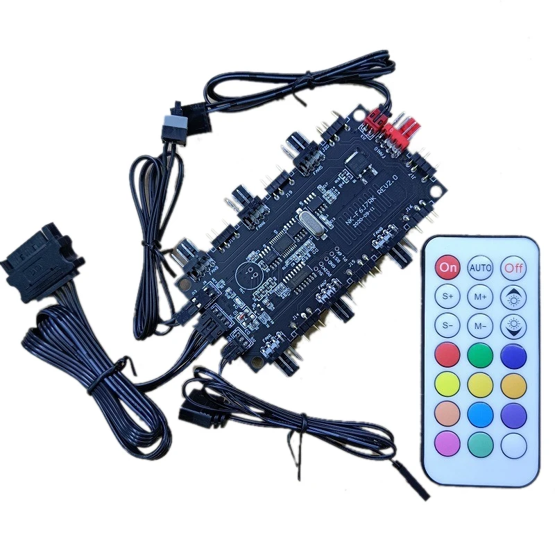 

RGB AURA ARGB Cable Splitter Hub Case Temperature Control Controller Extension Cable Adapter LED Strip Light