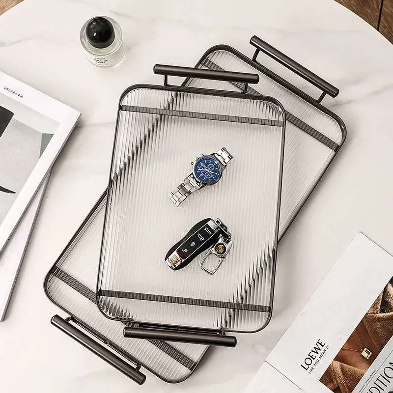 New Nordic style home acrylic tray creative plate, high-end and fashionable tea and dessert tray