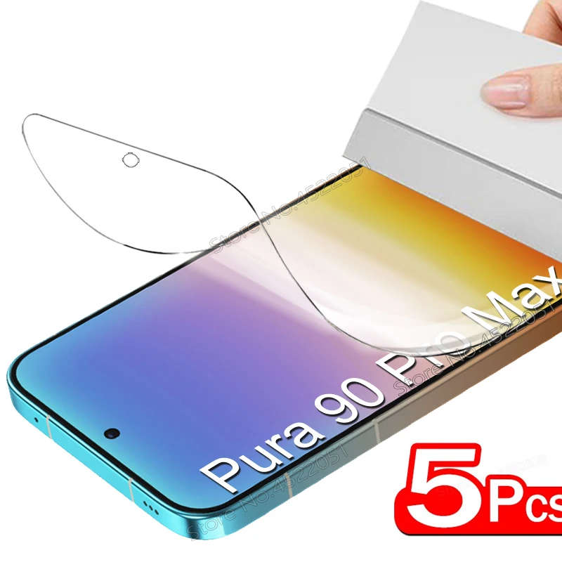 5-Piece Slim Soft Hydrogel Screen Protector Set