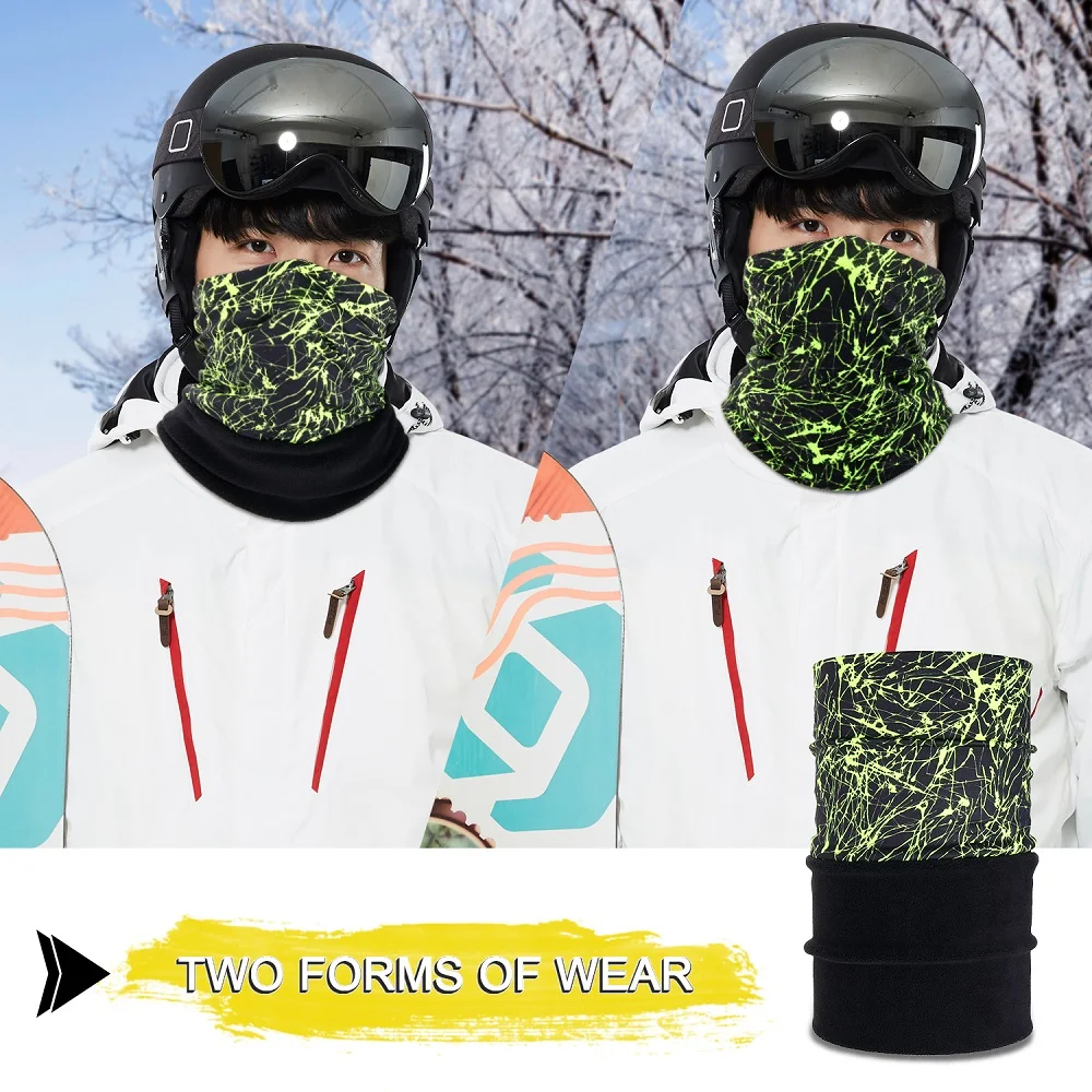 Winter Warmer Bandana Face Mask Windproof Thermal Skiing Snowboard Snowmobile Fishing Hiking Riding Neck Gaiter Tube Scarf Men mens knit scarf