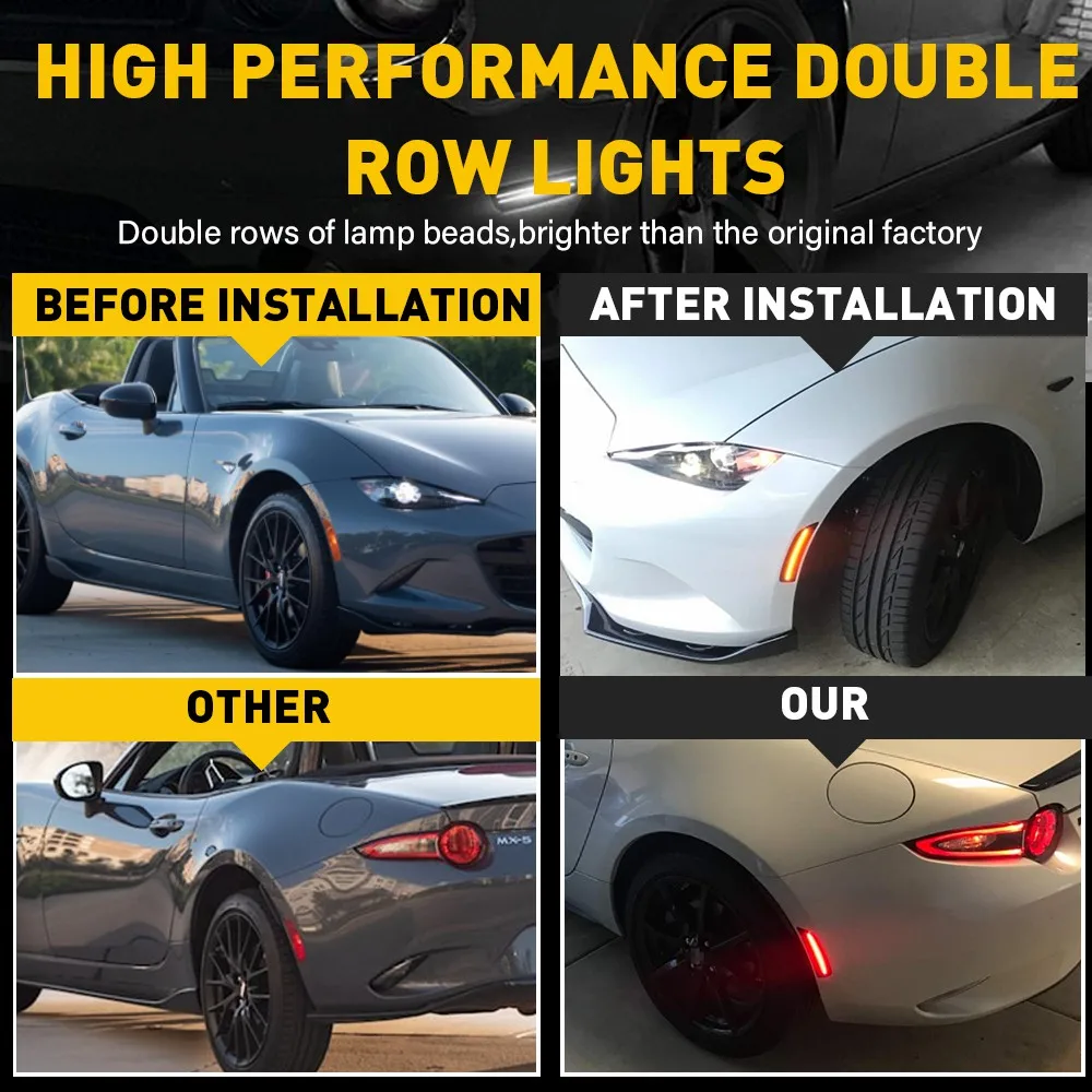 LED ̵ Ŀ Ʈ,  ̾Ÿ MX-5 2016 2017 2018 2019-2022  õ,  ڹ ڵ  ĸ ũ , 4 