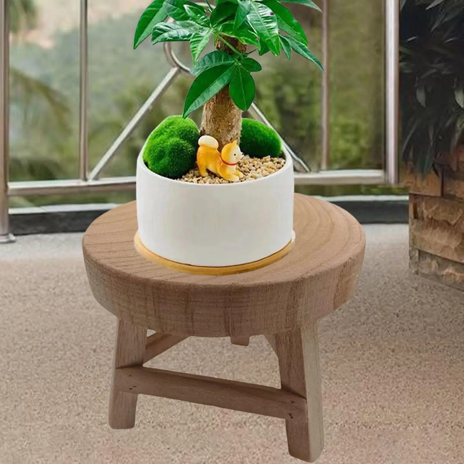 Wooden Stool for Plant Pedestal Rustic Display Stand Indoor Outdoor Plant Stool for Office Bonsai Garden Desktop Home Decoration Wooden Stool for Plant Pedestal Rustic Display Stand Indoor Outdoor Plant Stool for Office Bonsai Garden Desktop Home Decoration