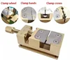 1PC Precision Repair Desktop Fixed Seat Pointer Table Vice Pointer Tube Clamp Manual Vise Copper Watch Tool Brass Material Watch 6
