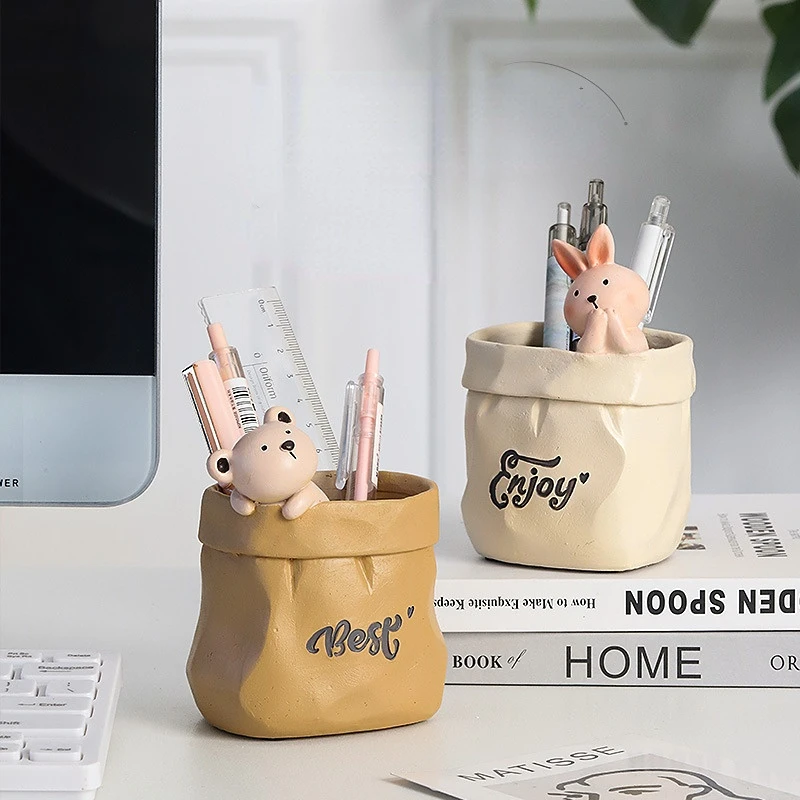 

Animal Craft Kawaii Multifunction Pen Holder Pens Stand Pencil Holders for Desk Large Office Accessories Supplies Stationery