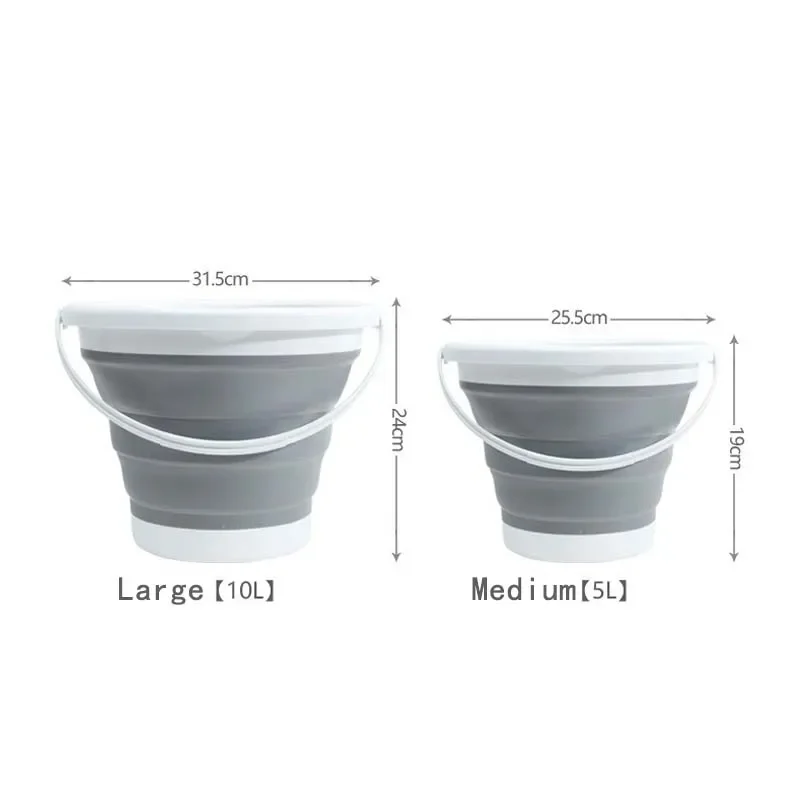 Portable Car Wash Bucket Folding Bucket Space-saving Collapsible Silicon Car Washing Buckets Outdoor Fishing Travel Camp Buckets