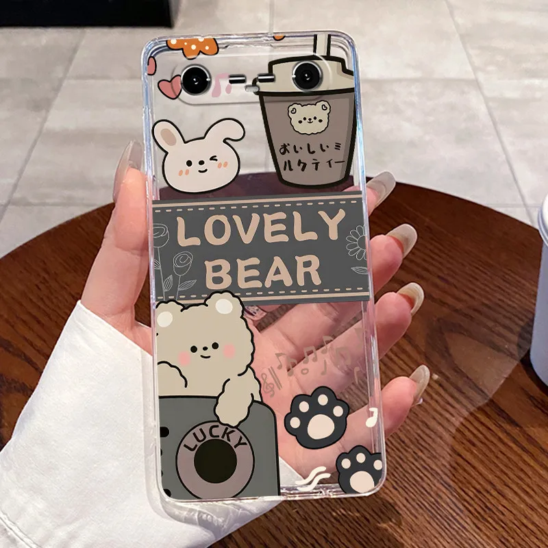 Aesthetic Cute Cat Transparent Soft Silicone Phone Case