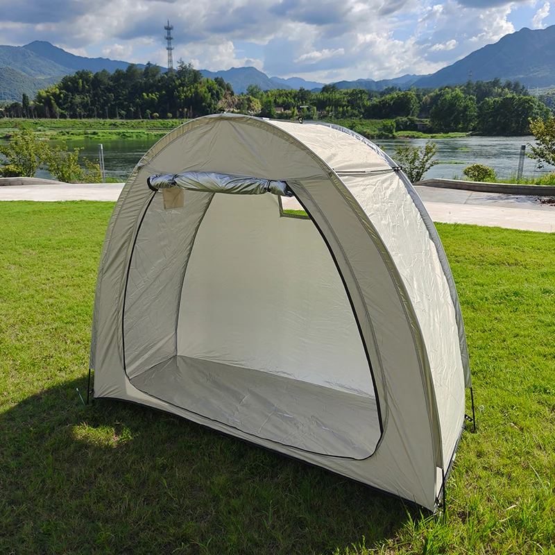 Waterproof Oxford Fabric Storage Tent for 2 Bikes, Outdoor Storage with Window Design, Bicycle Tents, Bike Cover, 6.6FT