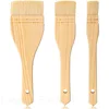 3pcs Flat Hake Brushes Hake Paint Brush Artist Painting Set Sheep Hair Bristles Wash for Watercolor Ceramic Pottery Painting 1