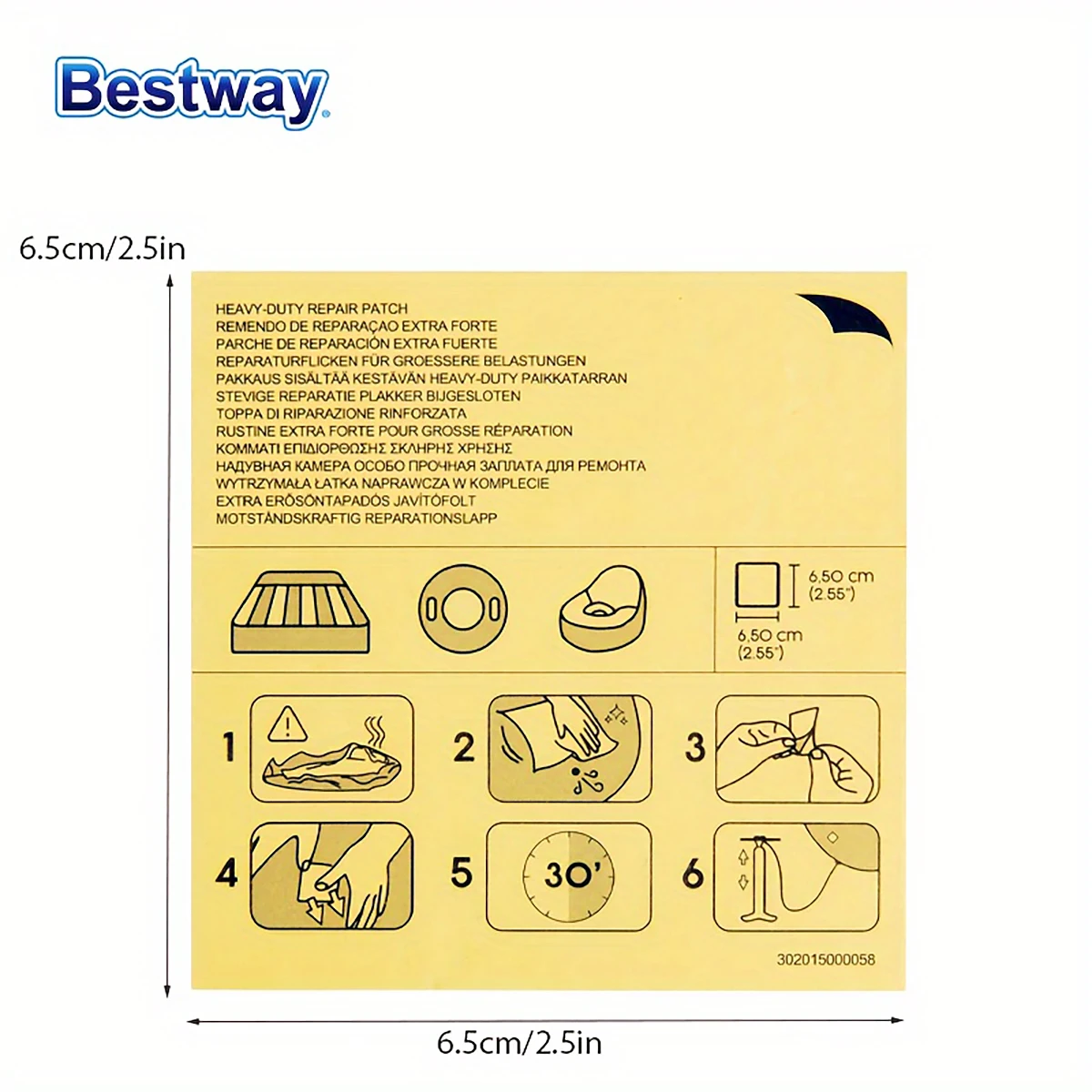 Bestway 62068 10 Piece Underwater Adhesive Repair Patch, Swimming Pool Patch Repair Kit, Pool Puncture Repair Patch 3