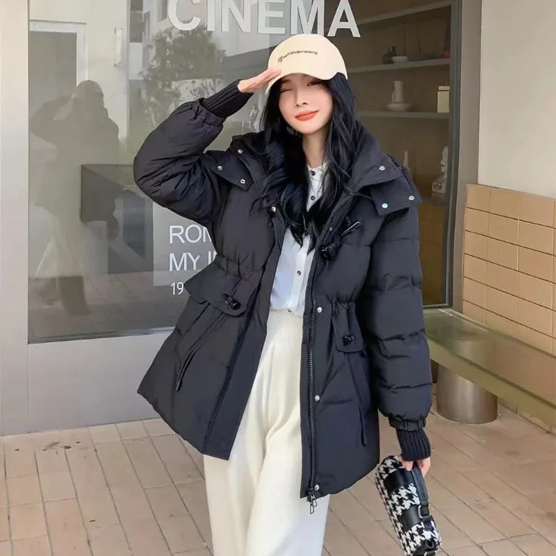 2024 New Women Down Winter Coat  Jacke tFemale Short Parkas Thick Warm Outwear Hooded Versatile Leisure Time Fashion Overcoat