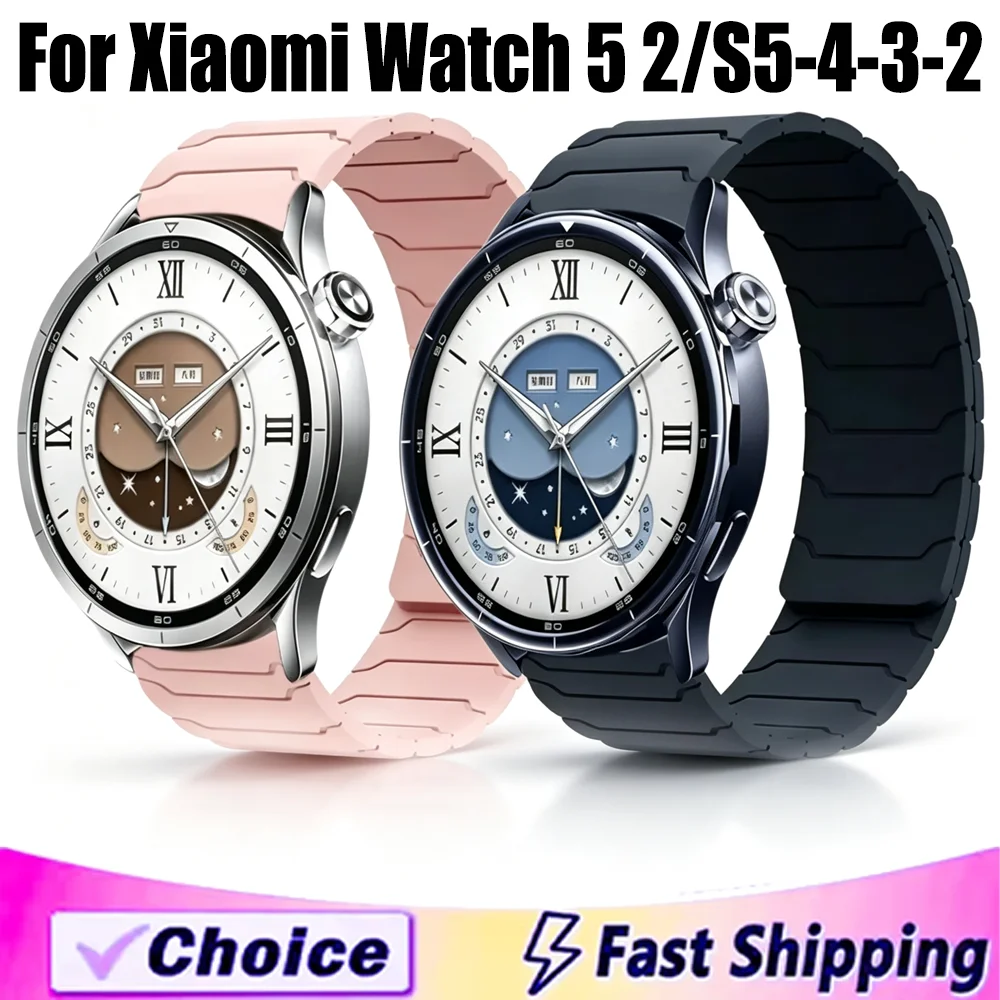 Magnetic Silicone Waterproof Watch Strap Bracelet - Universal Fit, 20MM/22MM