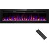 68 Inch Electric Fireplace Recessed and Wall Mounted, Fireplace Heater and Linear Fireplace, Ultra-Thin Electric Fireplace 1