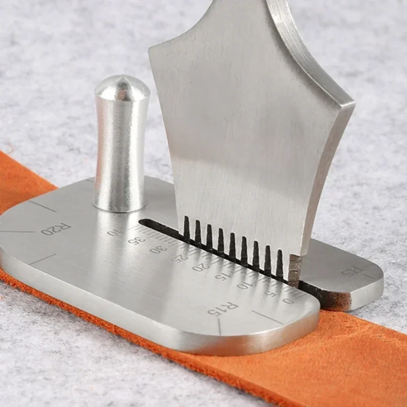 DIY Leather Pulling Board Practical Cutting Ruler Tool Stainless Steel Manual Leather Cut Auxiliary Accessories Auxiliary Tools