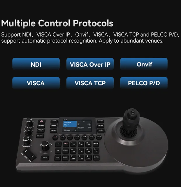 4D Keyboard Joystick NDI PTZ Controller video conference system video ...