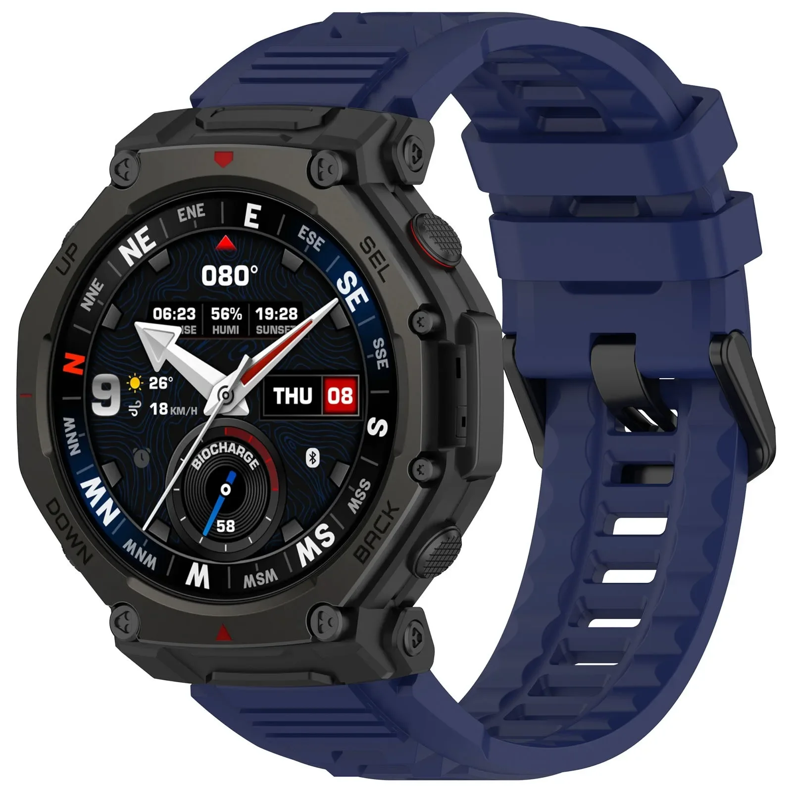 Silicone Sport Strap for 48mm Smartwatch - Premium Replacement Band & Accessories