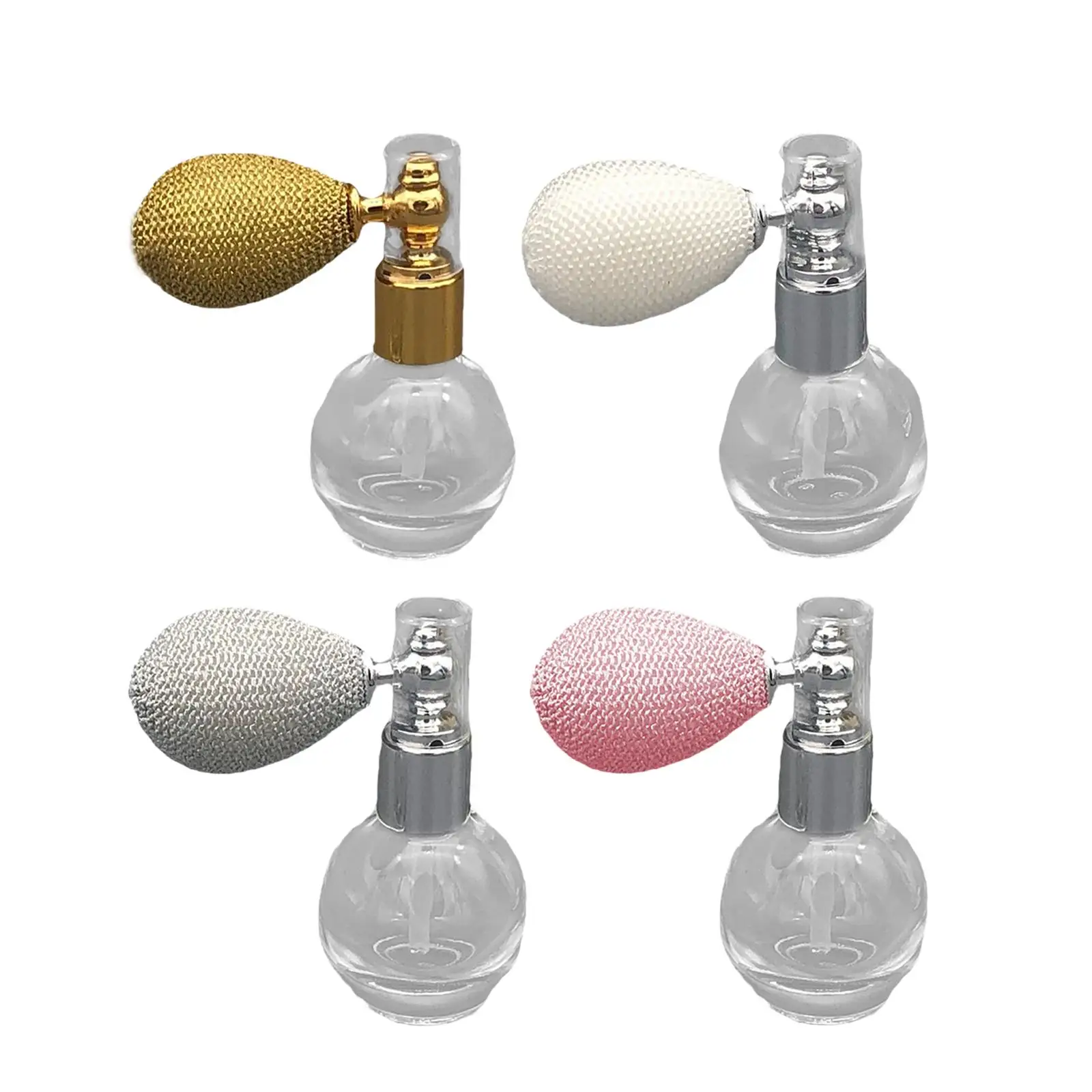 Perfume Spray Refillable Empty for Women Girls Transparent Pocket Home Salon Vintage Design Gift Idea Anti Clog 12ml