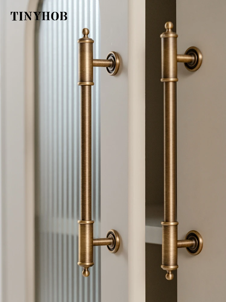 ยุโรปสไตล์/VINTAGE Antique Bronze ยาวเฟอร์นิเจอร์ห้องนอนตู้เสื้อผ้าประตูดึงห้องครัวกล่องรองเท้าลิ้นชัก 1