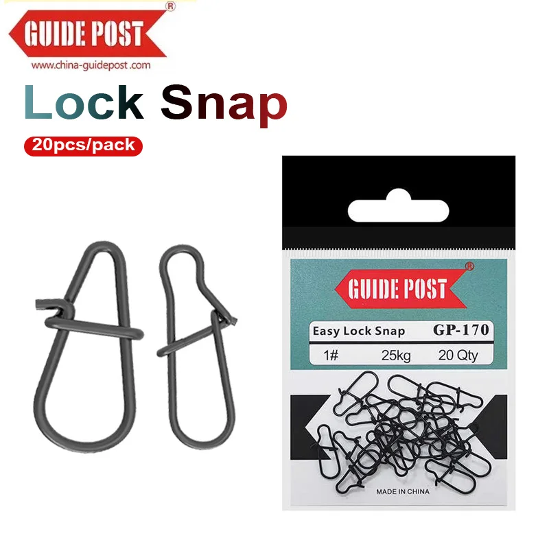 20pcs High Strength Alloy Fishing Hook Snap Diamond/Gourd Shape Lure Accessories