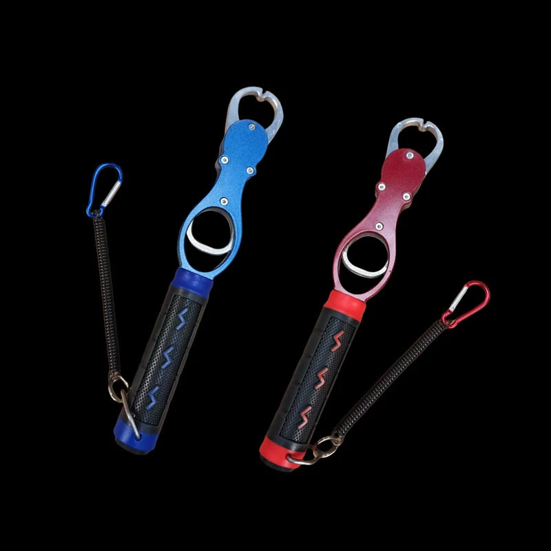 Pince à lèvres pêche aluminium avec balance - Accessoire portable grip sécurisé pour poissons
