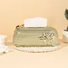 1Pcs high-end gold tissue box, napkin storage box, suitable for kitchens, restaurants, bathrooms, and desks 1