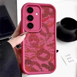 Samsung Phone Case - Full Screen Lipstick Print Anti - Fall Soft Cover - Samsung S24 PLUS (11)