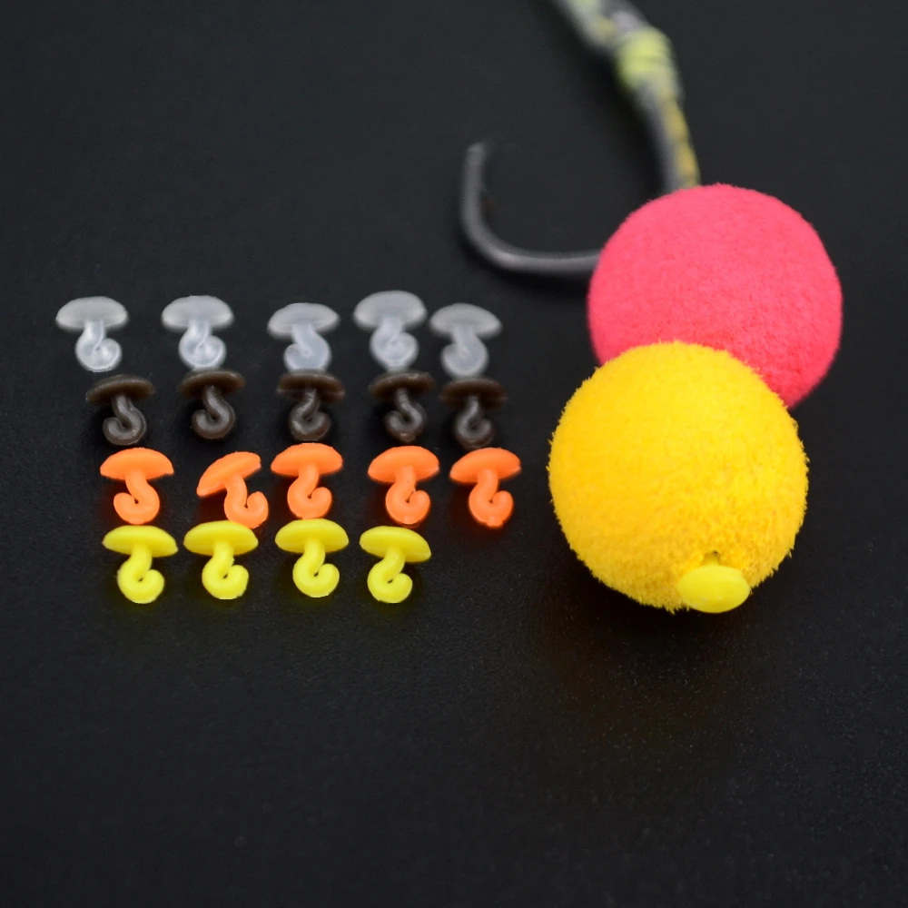50er Set Karpfen-Hakenstopper - Flexible Gummi-Perlen Für Sicheres Angeln