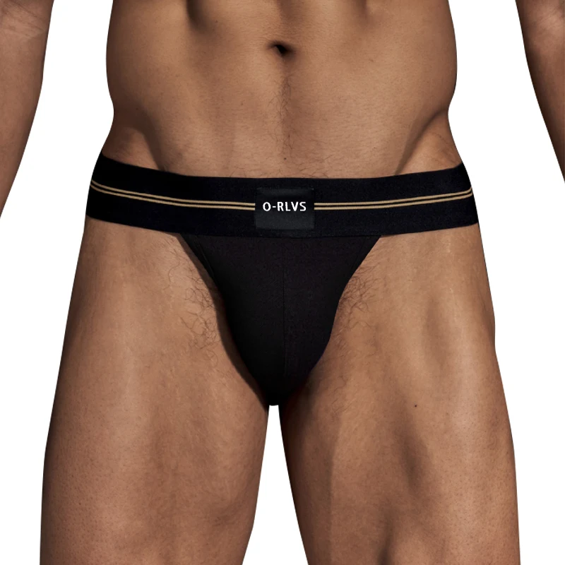 Men's Seamless Hip Design Briefs with Wide Elastic Band and Independent Codpiece