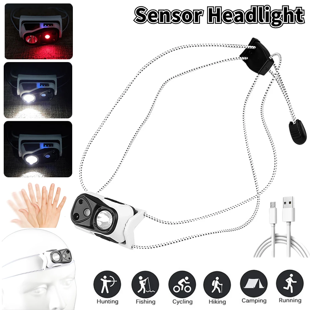 Portable Running Headlight Rechargeable Waterproof LED Headlamp Camping