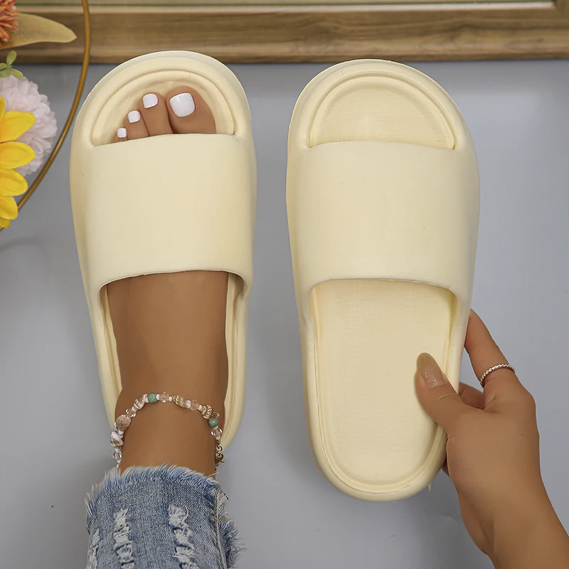 Lucyever 2024 Soft Sole Eva Slippers for Women Lightweight Non Slip Home Slippers Woman Summer Thick Platform Beach Flip Flops 2