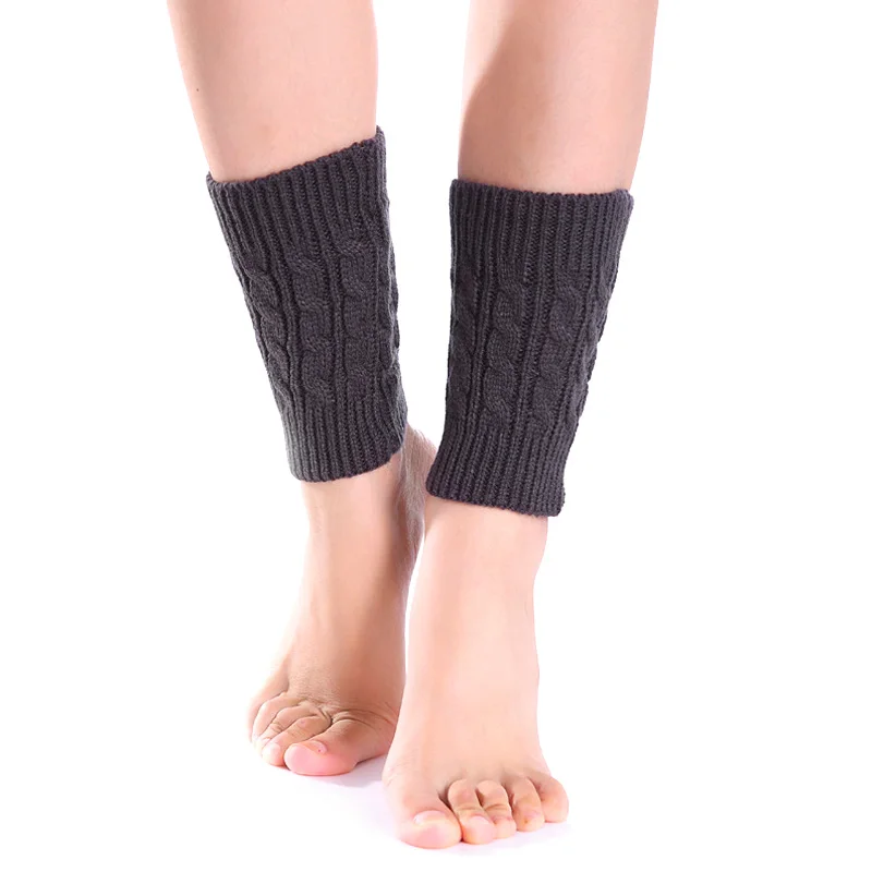 Women Warm Knee Sleeve Solid Winter Coldproof Warm Knees Wool Knitted High Kneecap Knee Protectors Leg Warmers