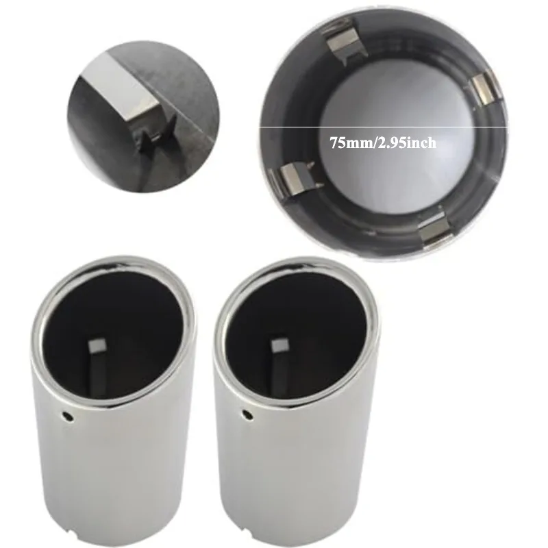 Car Exhaust Tip Muffler Pipe Cover 2pcs For Audi A4 B8 A3 A1 Q5 For VW Tiguan 2011-2015 Volkswagen Passat B7 CC 2011-2015
