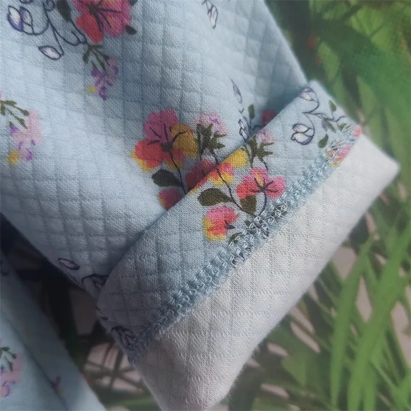 Ladies Nightdress Zippered Air Layer Pajamas Robe Autumn Winter Dresses Sleep Robes Female