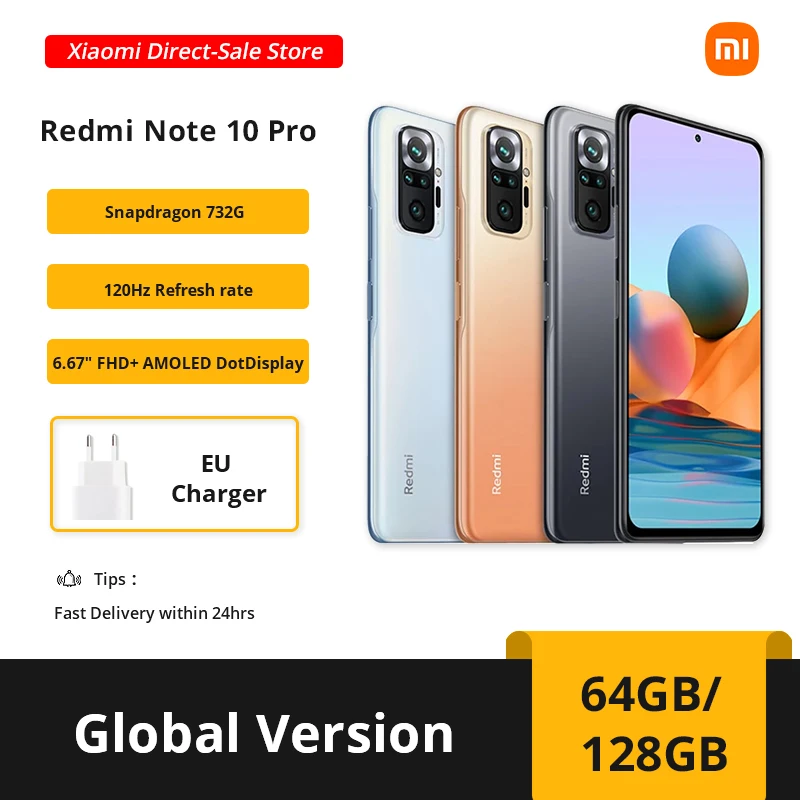 Smartphone XIAOMI Redmi Note 10 Pro Bronze 6-128Go