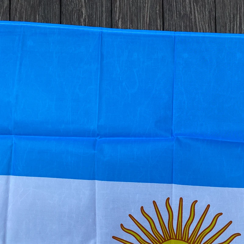 Bandiera Argentina 150x90cm – FahnenMax®, Cotone Antistrappo, Resistente Al Vento E Sole, Con Sole Centrale - 4