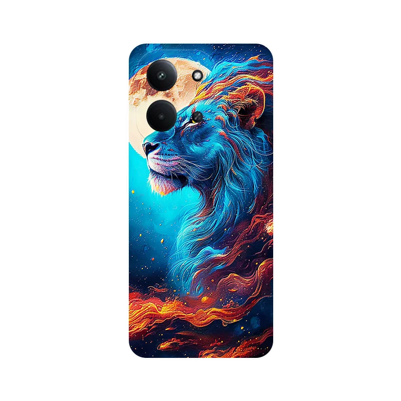 Floral Wolf Shockproof Silicone Phone Case - Soft TPU Cover