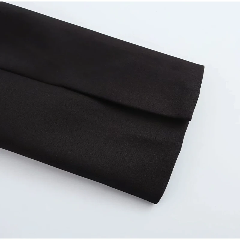 Vintage Lapel Black Long Overcoat Women Slim High Waist Full Sleeve Single Breasted Shoulder Pad Coat New Spring Commute Outwear