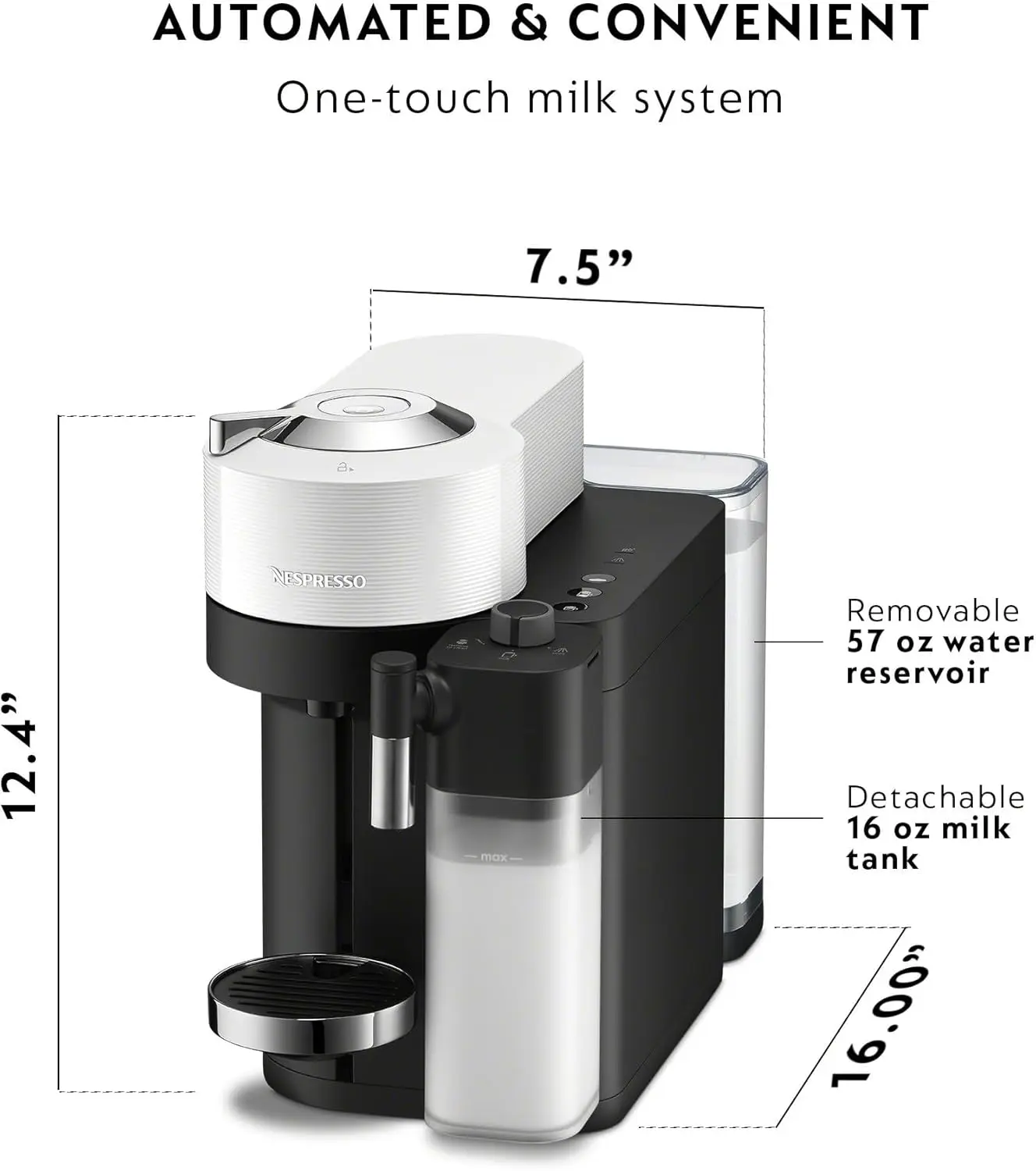 Vertuo Lattissima by De'Longhi, White 6