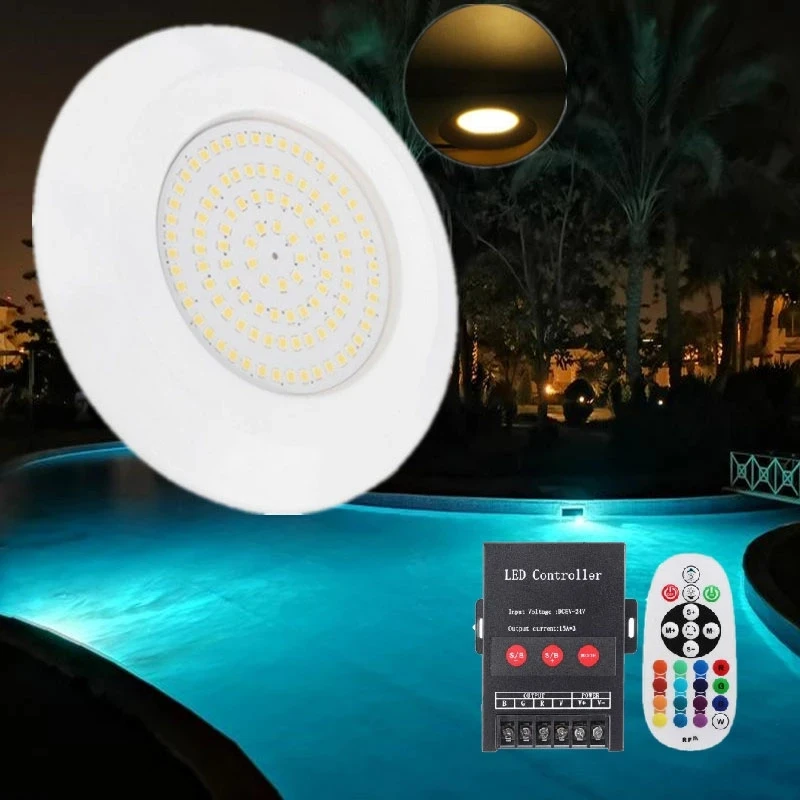 12W RGB LED Underwater Swimming Pool Light 9W Spa Pond Lamp DC12V IP68 Waterproof Outdoor With Controller Support Dropshipping