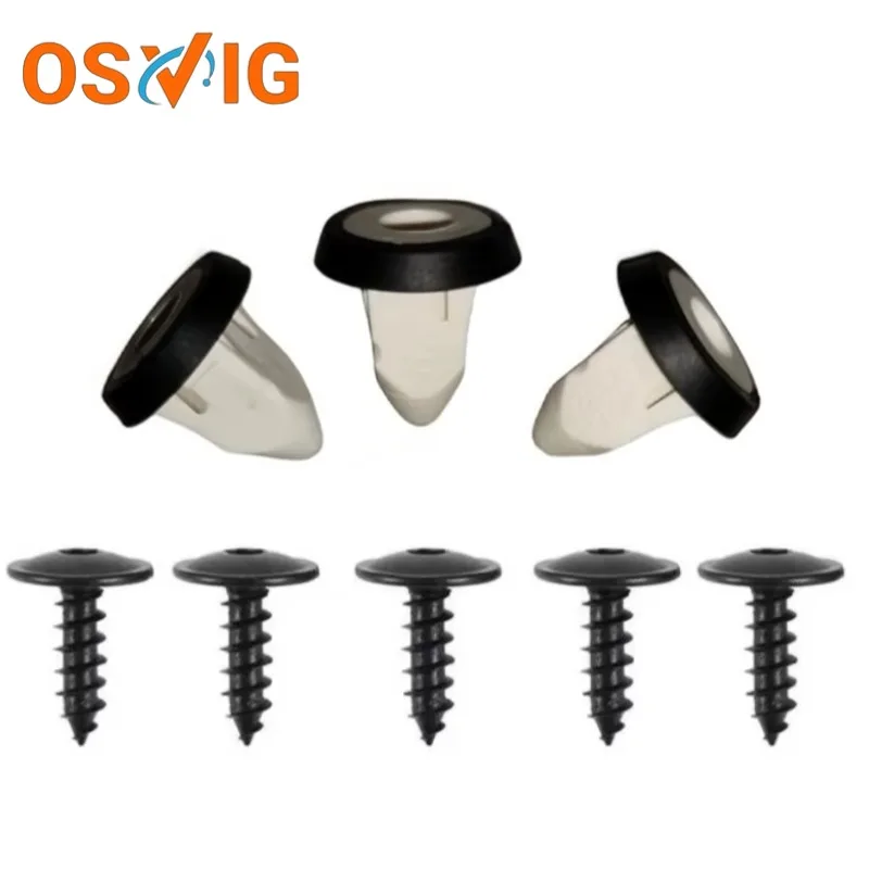Car Accessories Auto Fasteners Auto Accessories Car Screws 10PCS OE#51127020321 51-12-7-020-321 For BMW Trim Expanding Nut + screw license plate base Clip