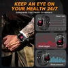 2024 New Military Outdoor Men's Smart Watch 600 mAh Battery Waterproof Fitness Blood Oxygen Bluetooth Call Smartwatch For Xiaomi 6