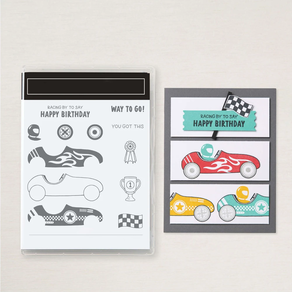 Clear Silicone Stamp Racing By DIY Crafts Card Album Making Scrapbooking Stencil New ST03