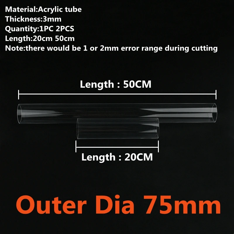 High Transparent Acrylic Tube for Aquarium or Garden Irrigation