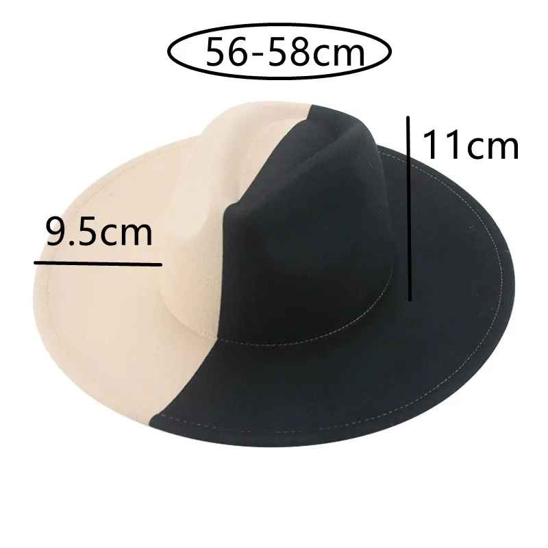 Hat Women's Hat Fedora Hats Hats for Men Patchwork Colors Band Fashion Felt Accessories Hats Winter Fedora Chapeau Femme Bonnet red bottom fedora hat