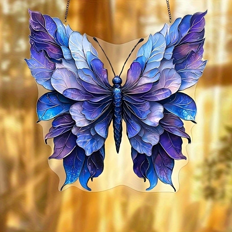 2D Flat Colored Acrylic Butterfly Light-Catching Device Flat Decora 5