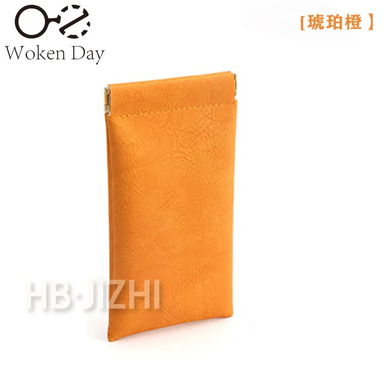 4 Color Soft Leather Reading Glasses Bag Case Waterproof Solid Sun Glasses Pouch Simple Eyewear Storage Bags Eyewear Accessories images - 6