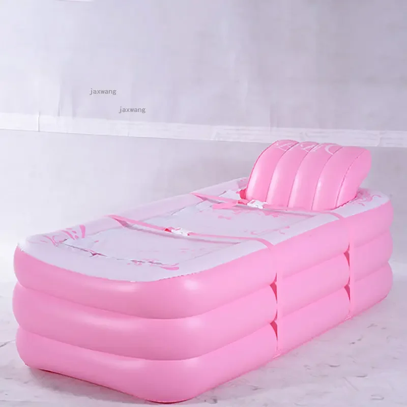 Inflatable Plastic Bathtubs Household Adult Bath Tub Whole Body Sauna Spa Bidet Foldable Bath Barrel Portable Homestay Pool
