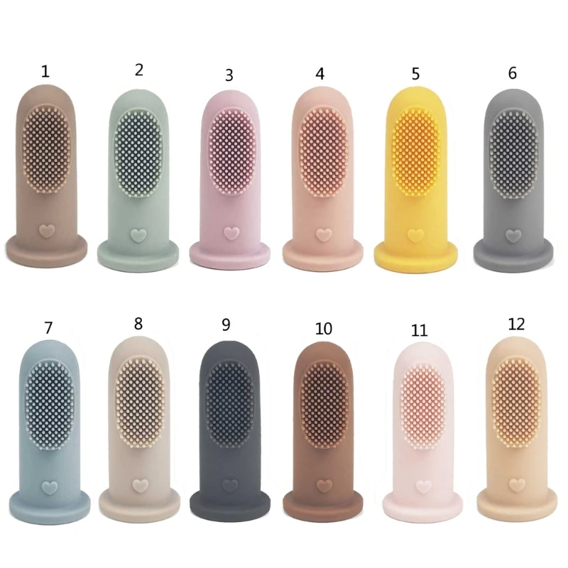 

Силиконовая детская зубная щетка на палец для детей 0-2 лет, резиновая чистая щетка для младенцев